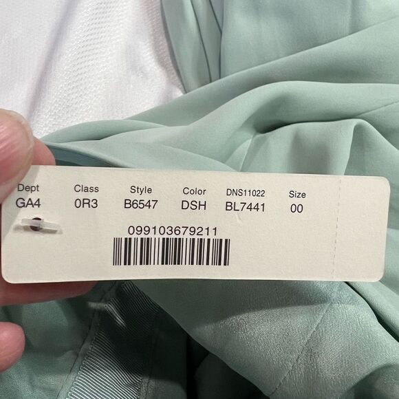 J. Crew‎ Dusty Shale Green Felicity Long Gown Dress Style b6547 Sz 00 NWT - Picture 7 of 16